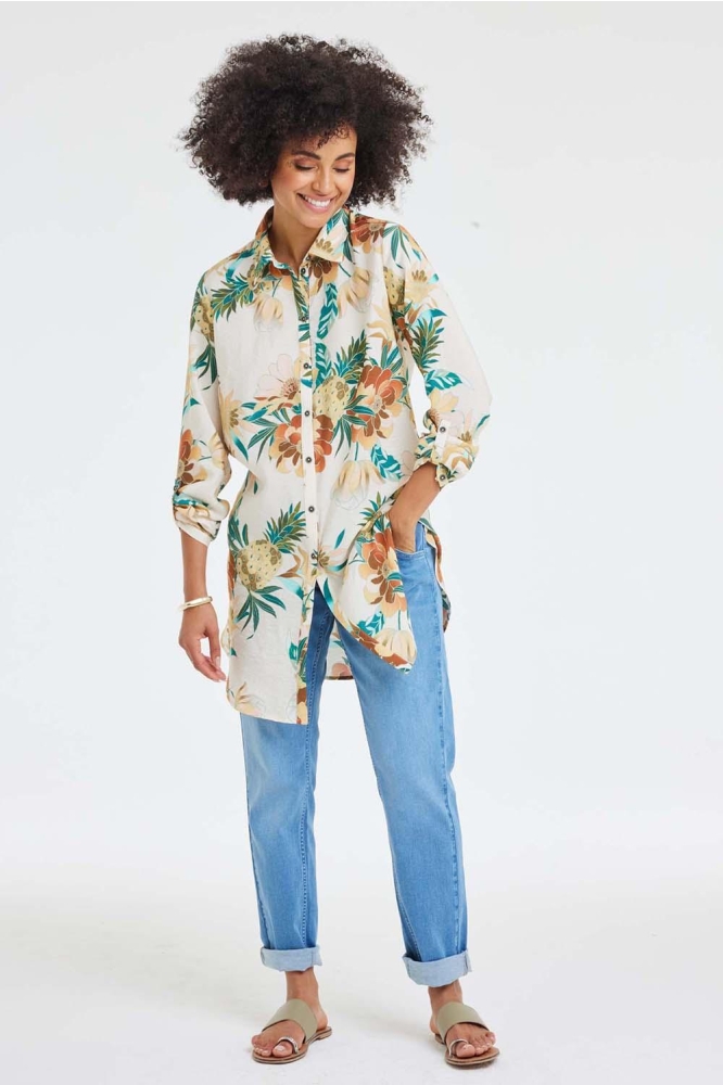 TUNIC JOLIE DS250023003 1637 OFF WHITE RISING SUN PRINT